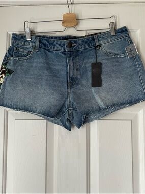 Women's Light Blue Denim Cutoff Shorts